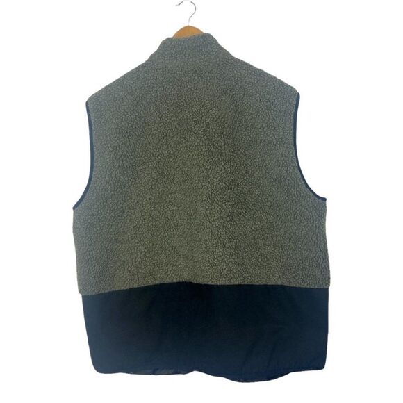 ONLY & Sons Men's Black Grey Colorblock Onsmilton Mix Sherpa Full Zip Vest US XL - Picture 4 of 12
